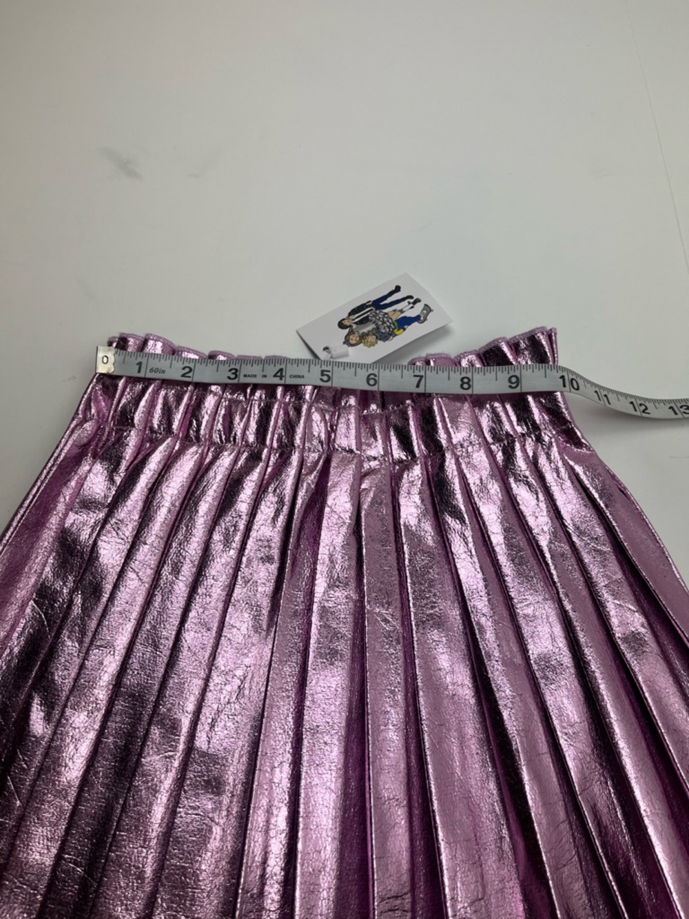 Lola and the Boys Purple Metallic Pleated Skirt Cotton Party Girls Size 6T NEW - Picture 6 of 9